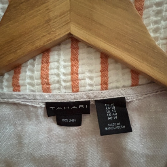 Tahari pale lilac linen dress - Picture 3 of 3